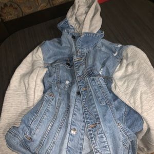 Hollister denim jacket with hood